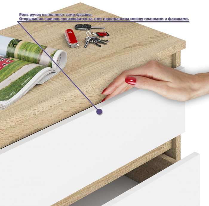 Мори Стол компьютерный МС-1 левый + Комод МК1200.10 + Полка 900, цвет дуб сонома/белый, ШхГхВ 210,4х50х209,6 см., НЕ универсальная сборка