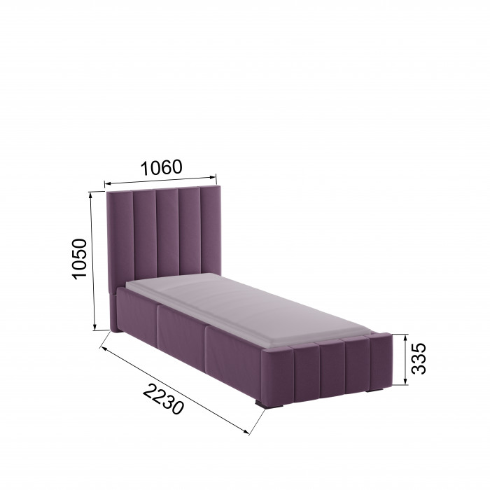 Нега Кровать интерьерная 900 винный, ортопед