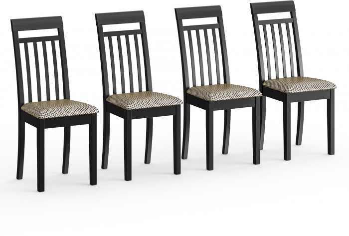 Четыре стула Мебель--24 Гольф-11 разборных, цвет венге, обивка ткань руми 812/8, ШхГхВ 40х40х100 см., от пола до верха сиденья 47 см.