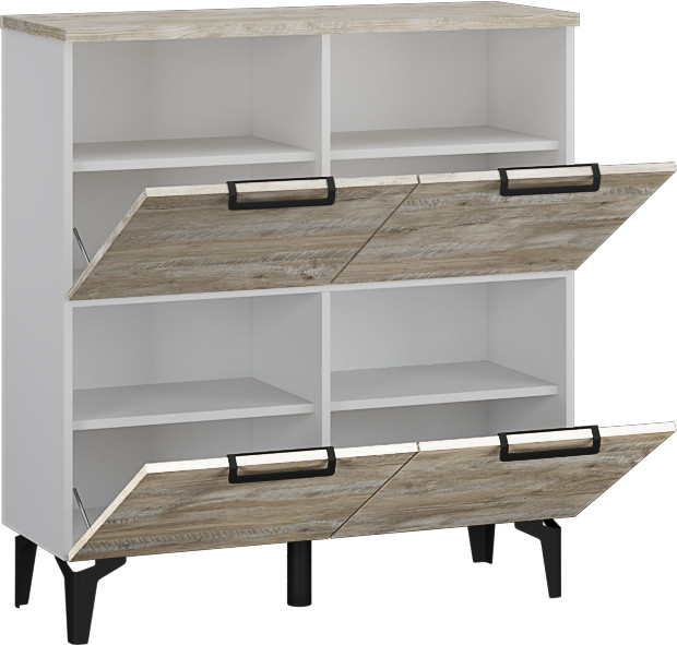 Чикаго Комод ЧК-30, Дуб юкон/Белый