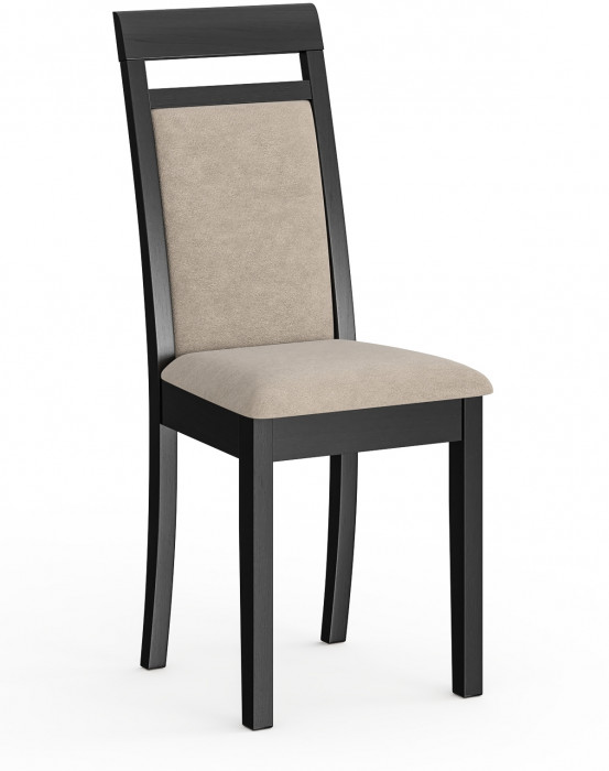 Стул Мебель--24 разборный Гольф-12, цвет венге, обивка ткань велюр капучино 25, ШхГхВ 40х40х100 см., от пола до верха сиденья 47 см. (мягкая спинка)