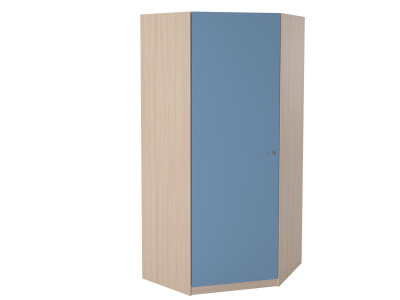 Шкаф угловой Дуб молочный/Голубой
