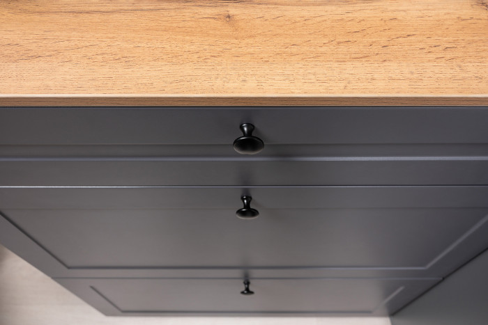 Остин 16.221 Комод + 16.121 Тумба для обуви, цвет серый графит/дуб крафт золотой, ШхГхВ 200х41,9х99,3 см., универсальная сборка