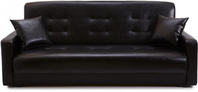 Диван-кровать Аккорд 140х190, книжка, экокожа, цвет черный