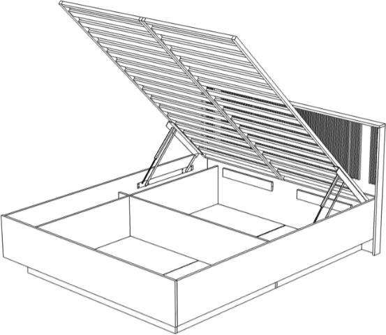 Кровать 180х200 "Герта" с ортопедическим основанием + ПМ - Дуб канзас/Зеленый матовый