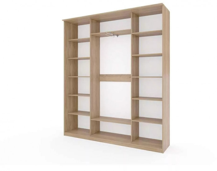 Шкаф купе Модерн 2362х450 4-х дверный 3-х секционный зеркало ясень