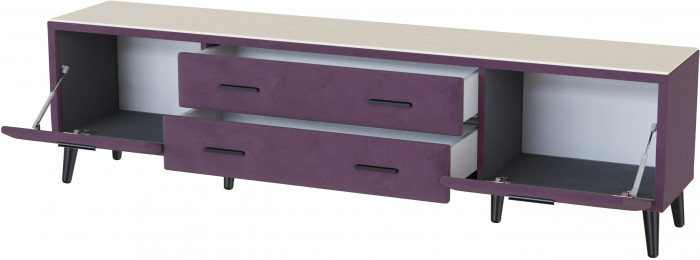 Тумба ТВ интерьерная 2,0 Пай винный/мдф клен кремовый