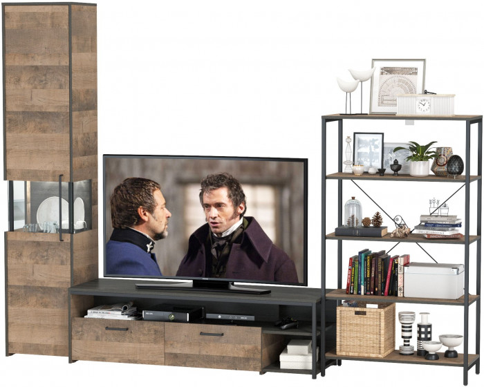 Трувор Гостиная 014, дуб гранж песочный/интра