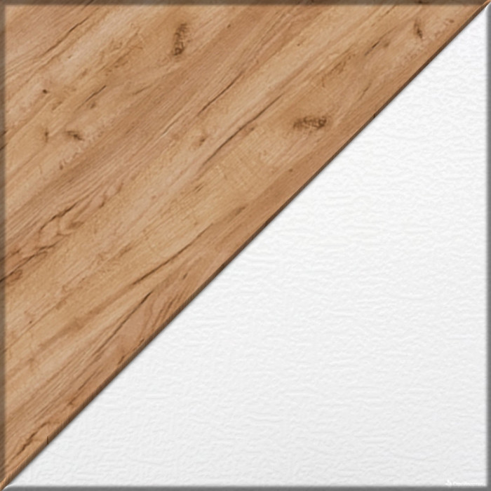 Лидер-8 Стол + Тумба МД 3.19 + Шкаф МД 19Б, цвет белый шагрень/крафт золото, ШхГхВ 285х50/37,5х75/190 или 115х200/50х75/190 см., НЕ ун. сборка