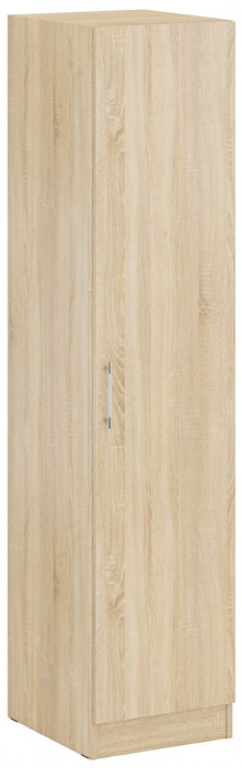 Кровать 0800 + Пенал Стандарт, цвет дуб сонома, ШхГхВ 83,5х203,5х70 + 45х52х200 см., сп.м. 800х2000 мм., без матраса, основание есть