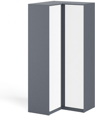 Мори угловой шкаф МШУ960.1, графит/белый