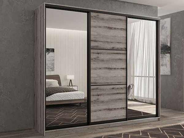 Шкаф-купе Кааппи 3 Эвок Окаменелый 270х60х230 см