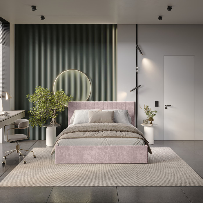 Кровать с подъемным механизмом Хлоя 1,6м, Шарли пинк