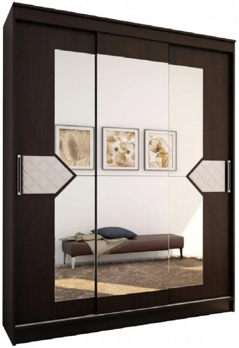 Николь Шкаф-купе 3 (Ясень Шимо / Лиственница темная)