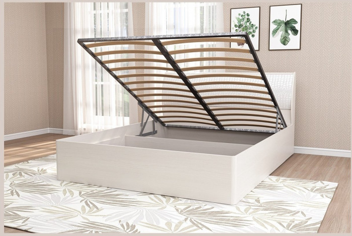 Кэт-6 Бодега/Caiman Белый Кровать 1,4 арт.033_М (Бодега/Caiman Белый)