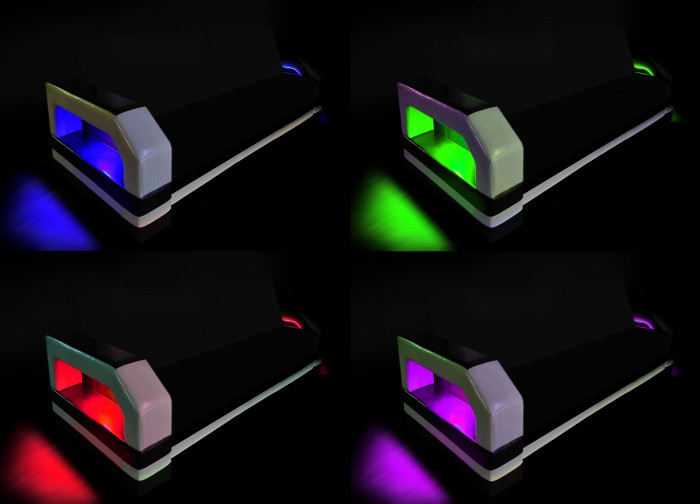 Диван еврокнижка Манчестер УГЛОВОЙ 160 с подсветкой, рогожка бежевая НПБ