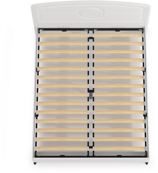 Валенсия Спальня 11.36.01 Кровать + ортопед, ЛДСП белый шагрень/МДФ белый шагрень