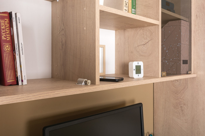 Бостон № 27, дуб эндгрейн элегантный/фасады МДФ милк рикамо софт