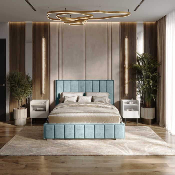 Кровать с подъемным механизмом Мирабель КР-16 (1,6м), Шарли бриз