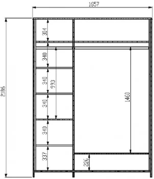 Шкаф для одежды трехдверный "Тиволи" - Серый антрацит (лак)