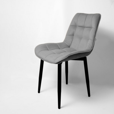 Стул &quot;Бостон&quot; черный матовый Velutto 52 серый