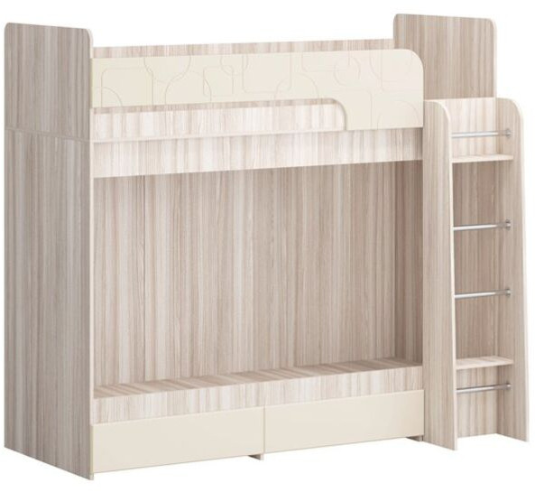 Двухъярусная кровать Бемби МДФ NEW, ясень (Фисташка, Ясень шимо светлый)