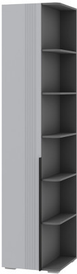 Шкаф торцевой Альмерия ШТ-500, Серый графит, Бархат серый