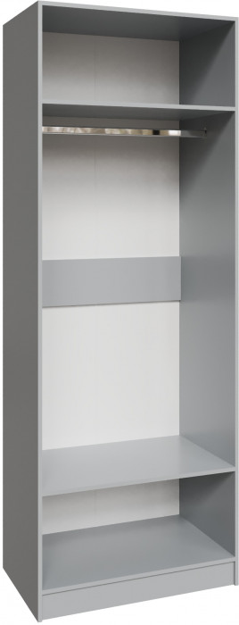 Шкаф Мадрид (0,85) с зеркалом, Камень серый