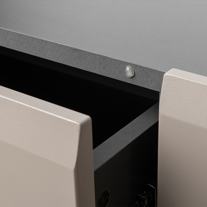 Сидней Комплектация № 101, цвет корпус: антрацит/фасады: МДФ веллюто капучино, ШхГхВ 359,8х41,3х205,2 см., универсальная сборка