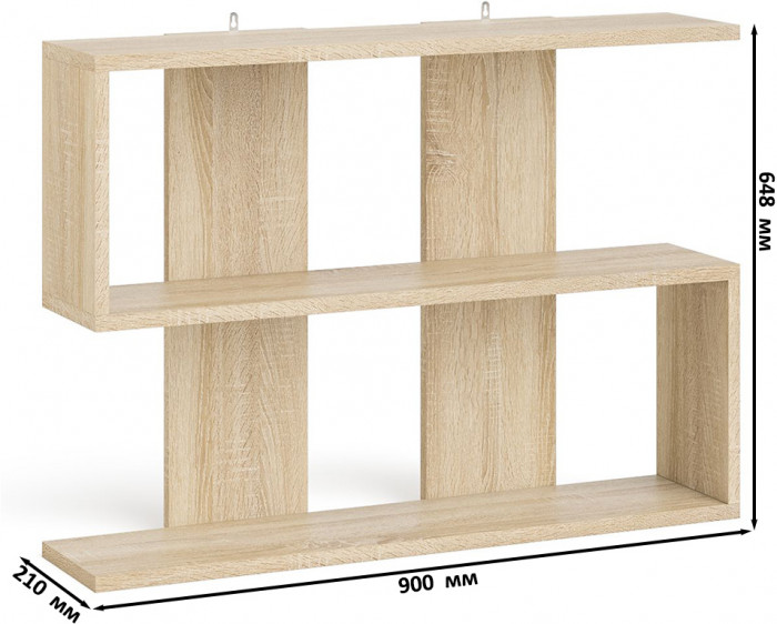 Мори Стол компьютерный МС-1 левый + Тумба МТВ1204.1 + Полка 900, цвет дуб сонома/белый, ШхГхВ 210,4х50х209,6 см., НЕ универсальная сборка