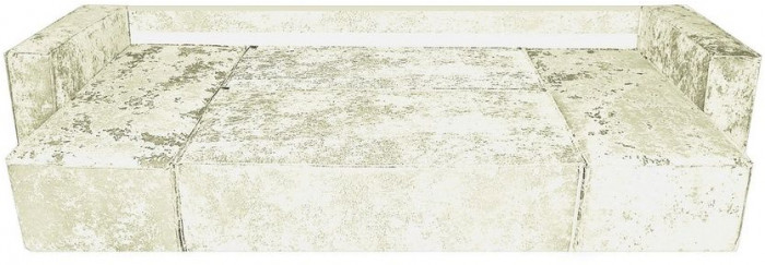 Диван-кровать Лофт Люкс Плюш П-образный с 2 отоманками, еврокнижка, 145х270, бежевый