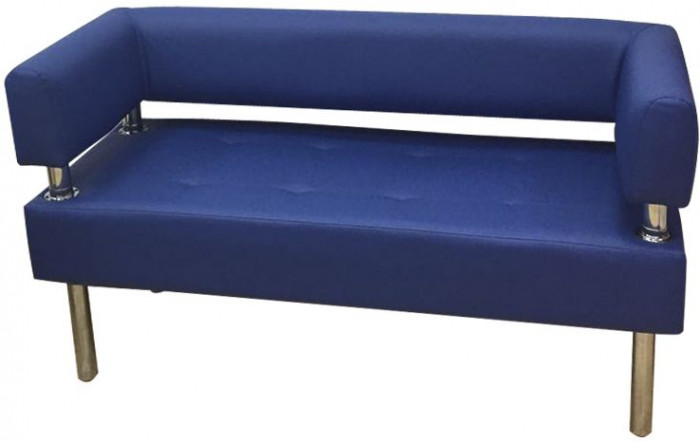 Диван Бизнес 120, экокожа, синий