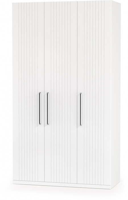 Валенсия Спальня 13.12 Шкаф комбинированный, ЛДСП белый шагрень/МДФ белый шагрень