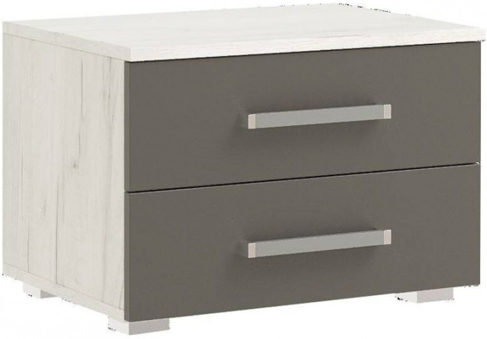 Модульная спальня Фиеста NEW композиция 3 (Дуб крафт белый/Графит)