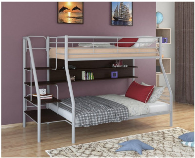 Двухъярусная кровать Толедо-1ПЯ (Серый)