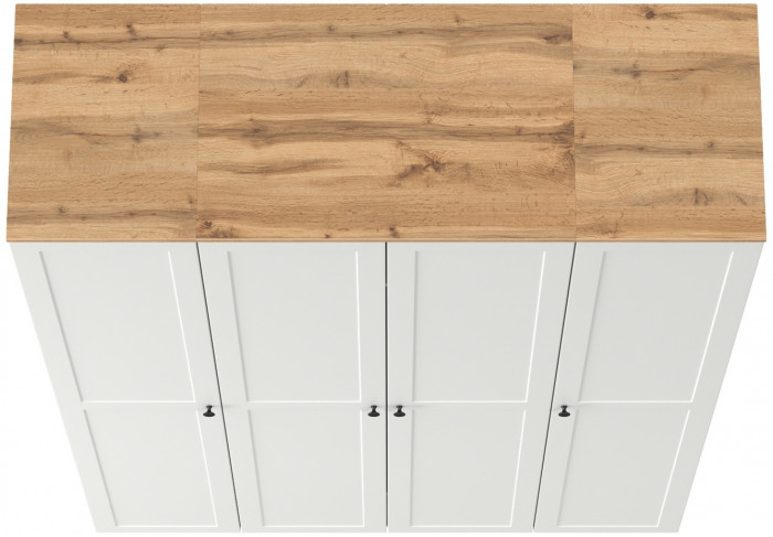 Остин Набор шкафов 02, белый шагрень/дуб крафт золотой