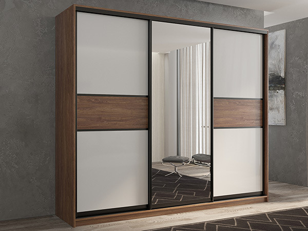 Шкаф-купе Кааппи 10 Морское Дерево Винтаж 180х45х230 см