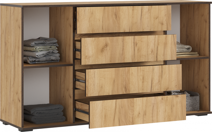 Норд Комод 2 двери 4 ящика (1600), Дуб крафт