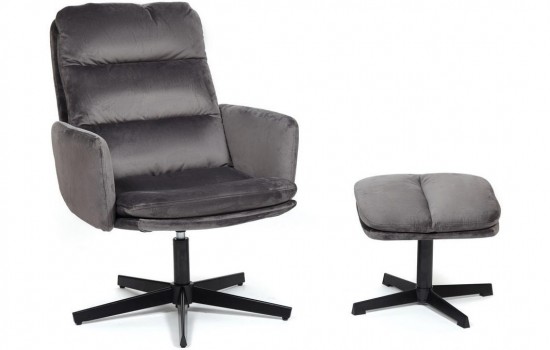 Кресло ALFRED с банкеткой (mod. DM7574-1) , серый (28-grey)