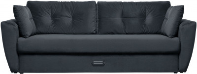 Диван-кровать Амстердам Люкс, 160х195, еврокнижка, независимый пружинный блок, велюр, черный