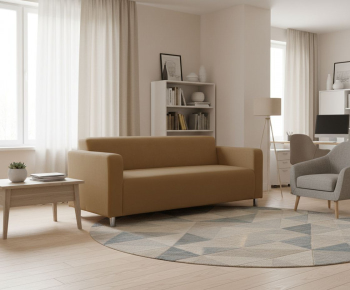 Диван прямой Томи, 160 см, велюр, бежевый