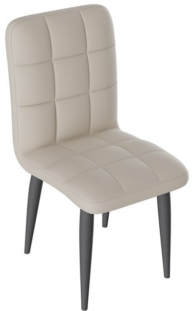 Франк ДП 2-17 Стул (конус) (Белый матовый/Кожзам Бежевый)