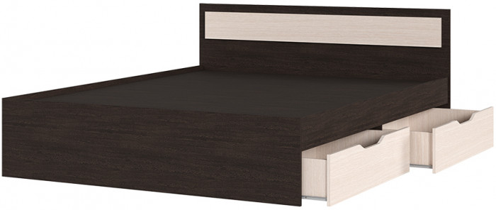 ГАРМОНИЯ КР 604 кровать с ящиками (1,652х0,78х2,032) венге/белфорт