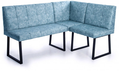 Модульный угловой диван Реал Лагуна/Черный муар