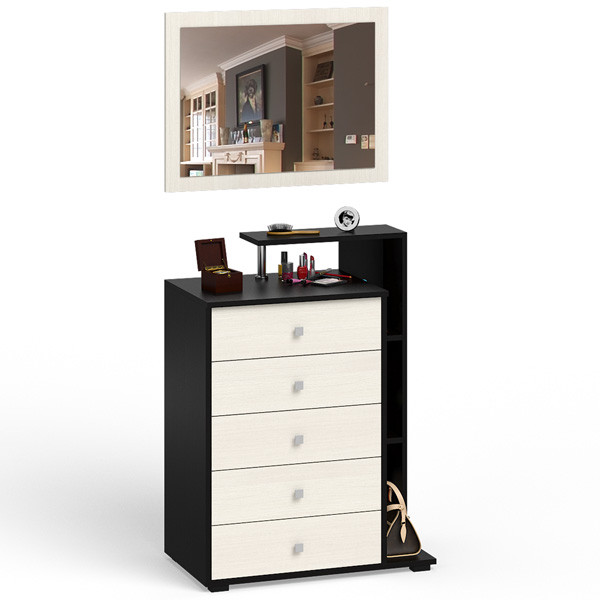 Камелия Комод + Зеркало, венге/дуб лоредо