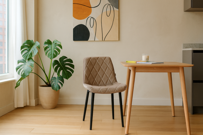 Стул "Оскар" черный матовый Томми 03 капучино