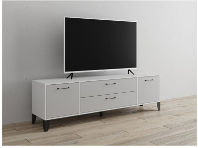 Тумба ТВ Парус-13 белый/серый камень