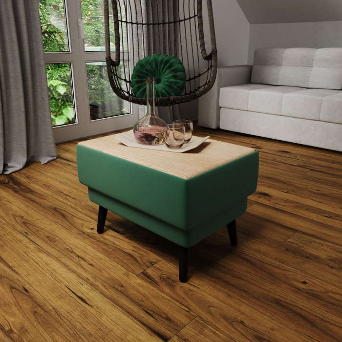 Стол журнальный "Майя", Изумруд/МДФ дуб канадский