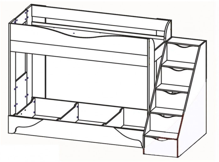 Латте 77-01 кровать-диван Бодега Светлый / Орех Донской / Велюр Морская волна