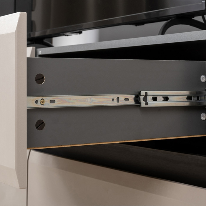 Сидней Комплектация № 128, цвет корпус: антрацит/фасады: МДФ веллюто капучино, ШхГхВ 359,8х41,3х205,2 см., универсальня сборка